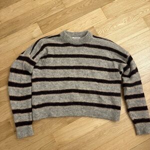 Madewell Striped Pullover Sweater in Alpaca Blend